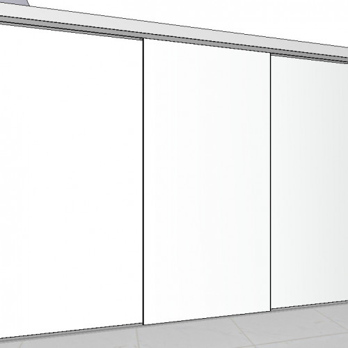 Maatkast in DM 23 Riverside Oak Hell met schuifdeuren in Extra Wit Kristalglas.   Afmetingen Totale maatkast : 2m46 H x 3m60 B x 600 mm   Indeling Compartiment 328 mm B : 8 legvlakken.  Compartiment 821 mm B : 1 x korte hang en 3 legvlakken.  2 compartimenten 563 mm B : 2 lades en 6 legvlakken.  Compartiment 821 mm B : 2 x korte hang en 3 legvlakken.  Normale prijs 5 630 € excl. BTW, excl. plaatsing.    Prijs beursmodel 2 890 € ex. BTW, exclusief plaatsing, af te halen.